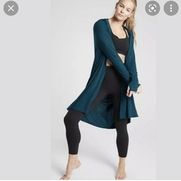 Athleta Harmony Wrap Heathered Ocean Teal - Picture 2 of 7